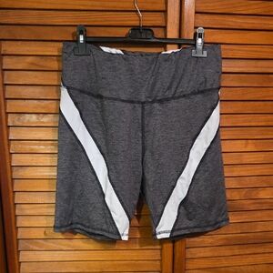 Women's Gray and White Shorts